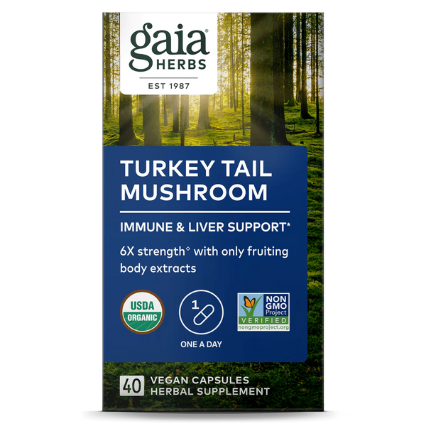 Gaia Herbs Turkey Tail Mushroom 40vcaps