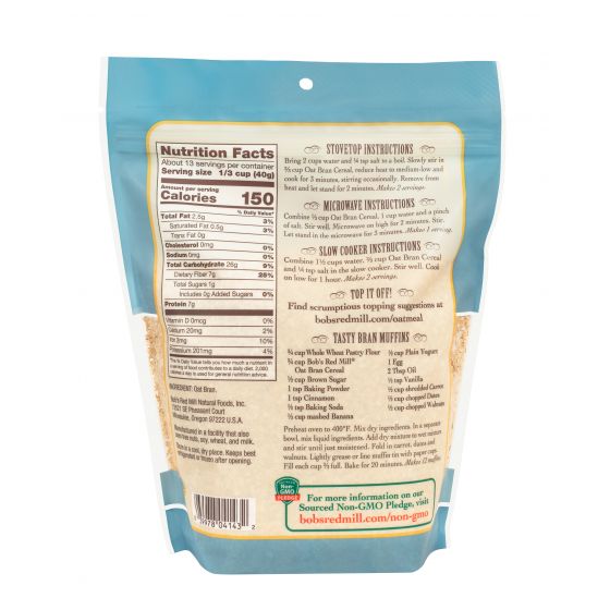 Bob's Red Mill Oat Bran Hot Cereal 510gm