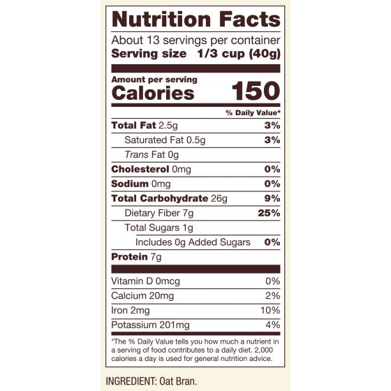 Bob's Red Mill Oat Bran Hot Cereal 510gm