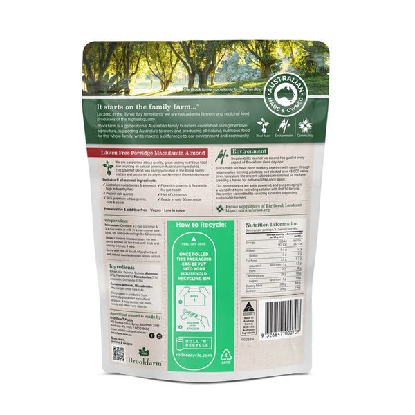 Brookfarm Gluten Free Porridge 400gm