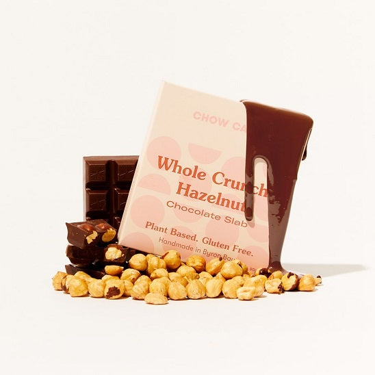 Chow Cacao Organic Fairtrade Chocolate WHOLE CRUNCHY HAZELNUT 80gm