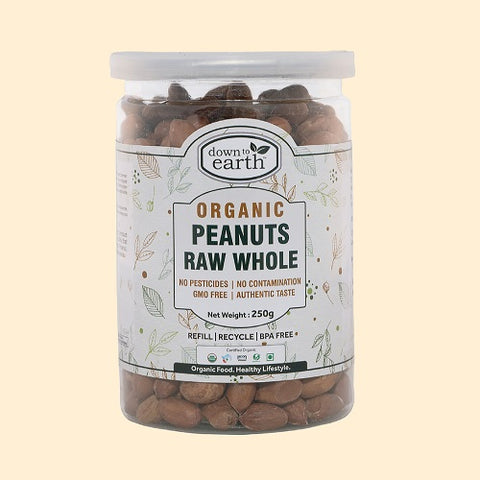 down to earth Peanuts Raw Whole Organic 250g