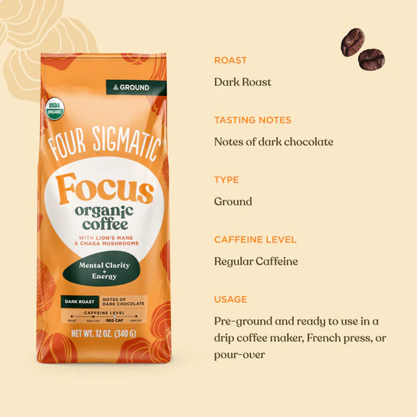 Four Sigmatic Focus Ground Coffee 340gm