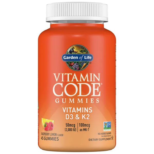 Garden of Life Vitamin Code D3 Plus K2 Gummies 45 gummies