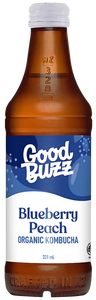 Good Buzz Kombucha Blueberry Peach 328ml