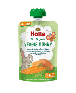 Holle Organic Veggie Bunny – Carrot & sweet potato with peas 100gm