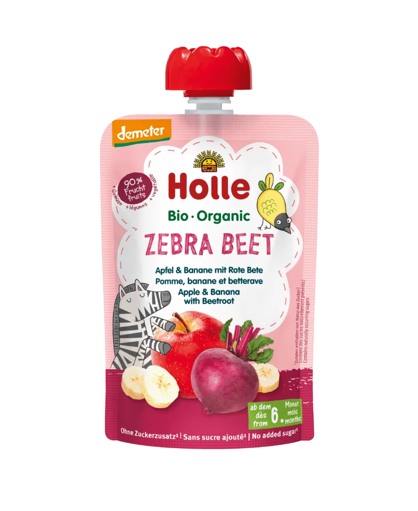 Holle Organic Zebra Beet – Apple & banana with beetroot 100gm