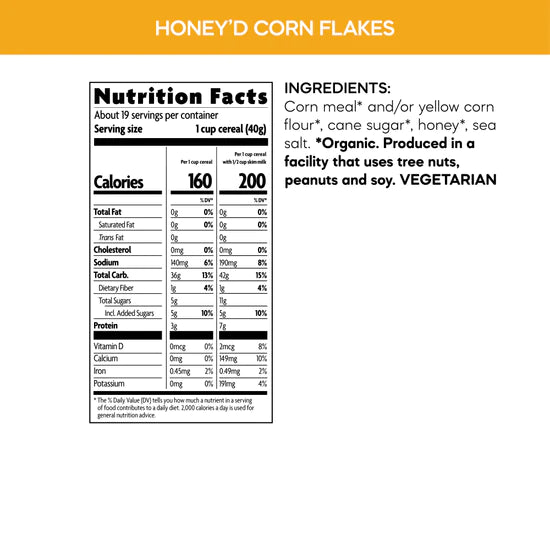 Nature's Path Honey’d Corn Flakes Cereal 300gm