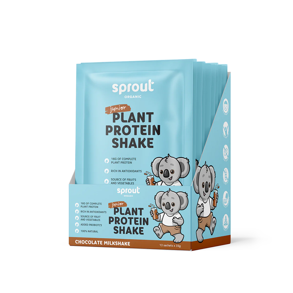 Sprout Organic Junior Plant Protein Shake Chocolate Sachet 35gm