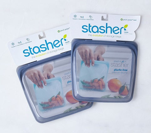 Stasher Reusable Silicone Sandwich Bag Grey 450ml