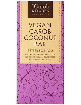 Carob Kitchen Vegan Bar Coconut 80gm