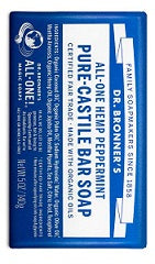 Dr Bronner's All-One Hemp Peppermint Pure-Castile Bar Soap On-line | IE ...