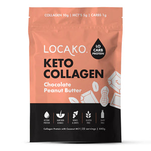 Locako Keto Collagen Chocolate Peanut Butter 440gm