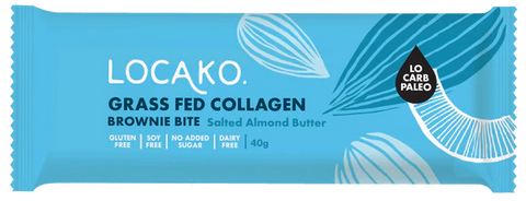 Locako Brownie Bites Grass Fed Collagen Salted Almond Butter 40gm