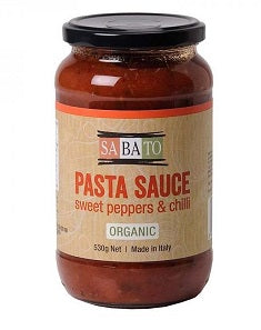 Sabato Pasta Sauce with Peppers & Chilli Organic 530g