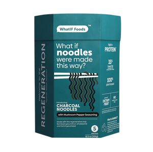WhatIF Foods | Charcoal Noodles - Mushroom Pepper 5 servings - 375gm