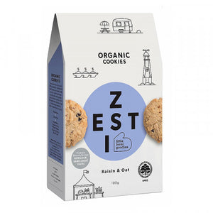 Zesti Organic Cookies Raisin & Oat Organic Cookie