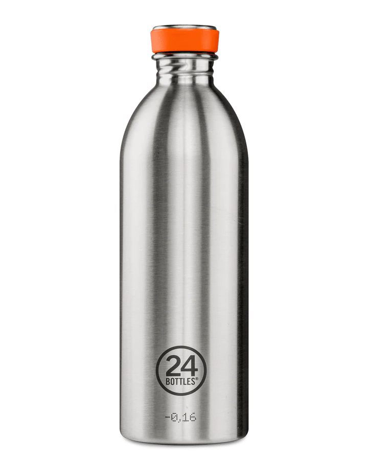 24 Bottles Clima Stainless URBAN BOTTLE BRUSHED STEEL - 1000 ML - 10% off