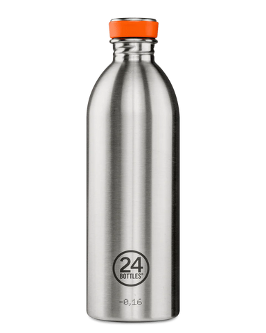 24 Bottles Clima Stainless URBAN BOTTLE BRUSHED STEEL - 1000 ML - 10% off