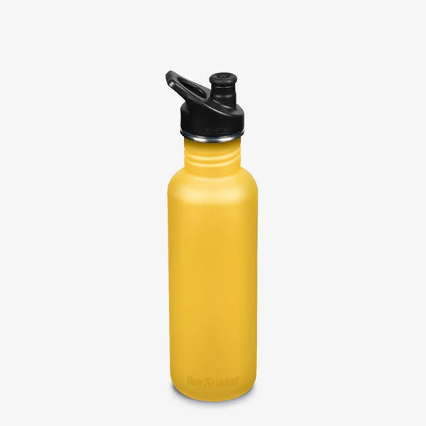 Klean Kanteen Classic Water Bottle w Sport Cap 800ml - Old Gold