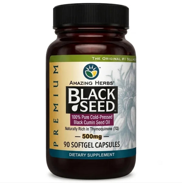 Amazing Herbs PREMIUM Black Seed Oil Softgels 500mg