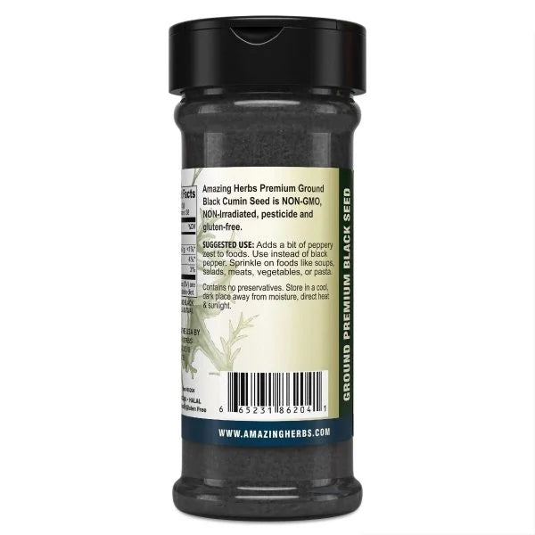 Amazing Herbs Black Seed GROUND SEED  120GM