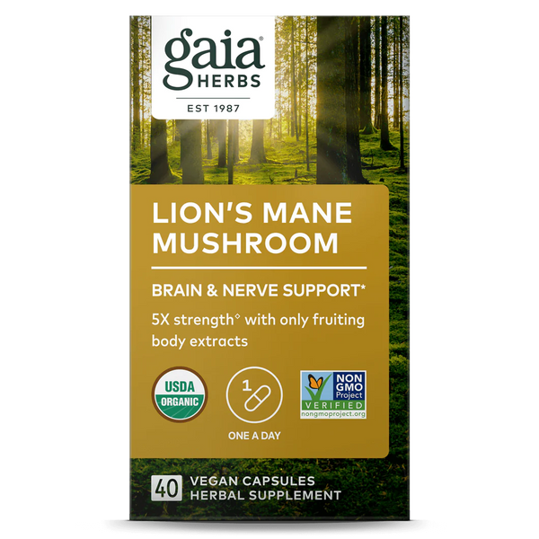 Gaia Herbs Lion's Mane Mushroom 40vcaps