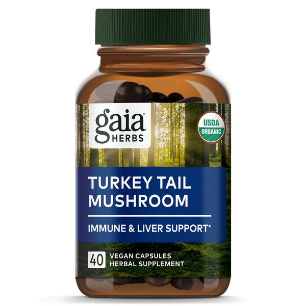 Gaia Herbs Turkey Tail Mushroom 40vcaps