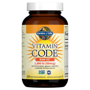 Garden of Life Vitamin Code Raw D3 2,000 IU 120 Capsules