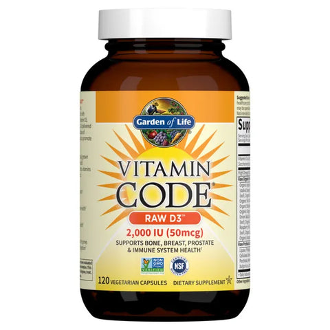 Garden of Life Vitamin Code Raw D3 2,000 IU 120 Capsules