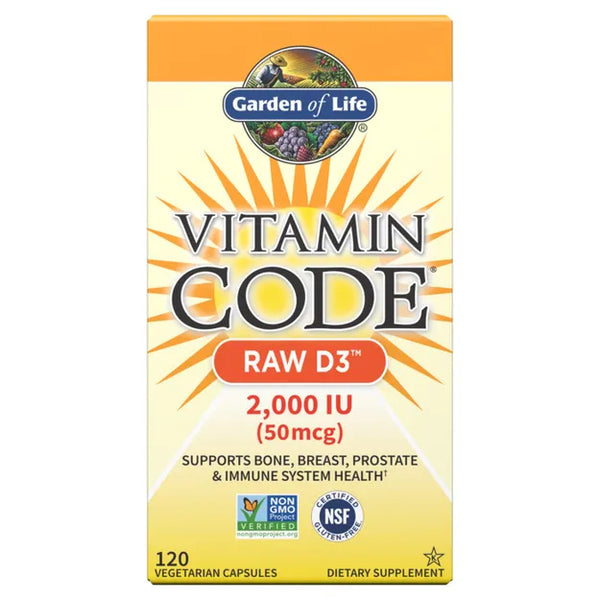 Garden of Life Vitamin Code Raw D3 2,000 IU 120 Capsules