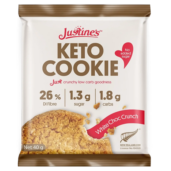 Justine's Keto White Choc Crunch Cookie 40g