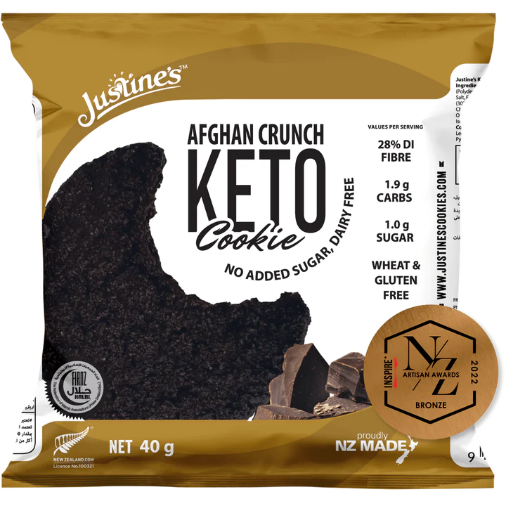 Justine's Keto Afghan Crunch Cookie 40g