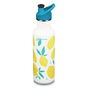 Klean Kanteen Classic Water Bottle w Sport Cap 800ml - Lemons - 10% off