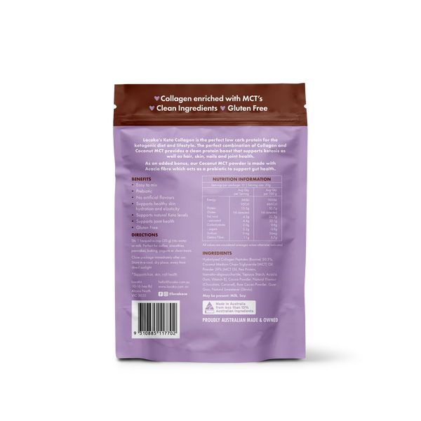Locako Keto Collagen Double Choc Fudge 300gm