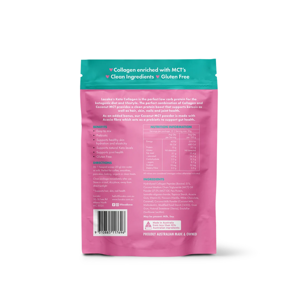 Locako Keto Collagen Vanilla White Chocolate 300gm