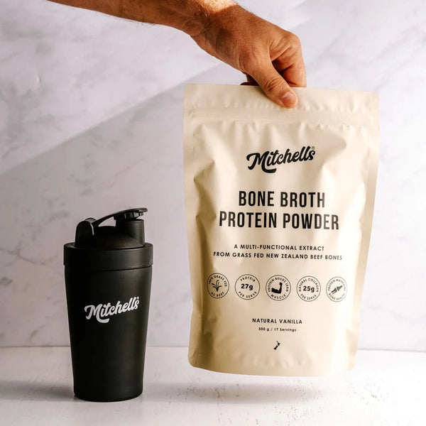 Mitchells Bone Broth Protein Powder - Natural Vanilla 500gm