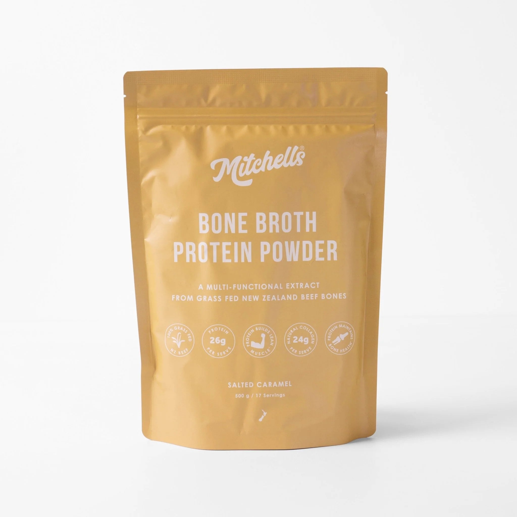 Mitchells Bone Broth Protein Powder - Salted Caramel 500gm