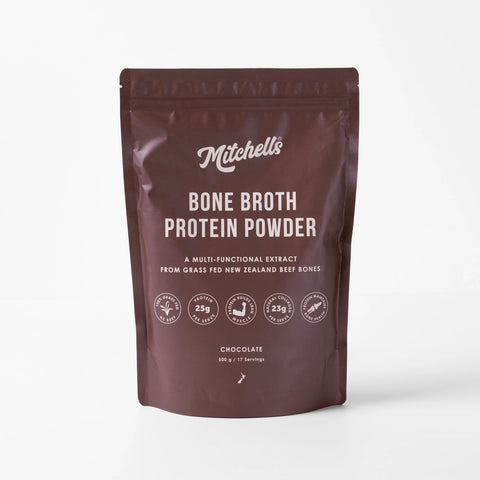 Mitchells Bone Broth Protein Powder - Chocolate 500gm