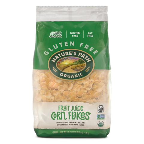 Nature's Path Corn Flakes Cereal - fruit juice sweetened. Eco Pack 750gm