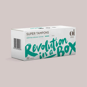 Oi Organic Non-applicator Tampons. 32 super tampons