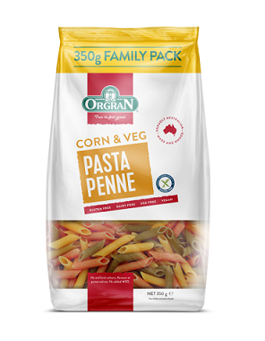 Orgran Corn & Vegetable Pasta Penne 350g