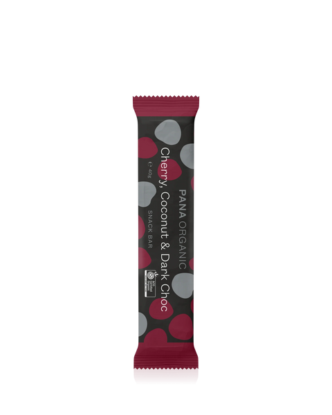 Pana Chocolate Snack Bar Cherry, Coconut & Dark Choc