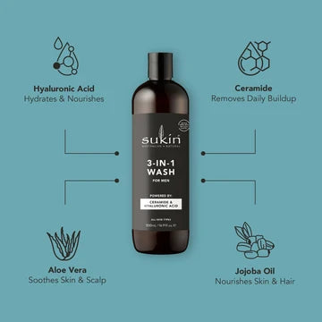 Sukin MEN'S 3 IN 1 WASH 500ML - 20% off