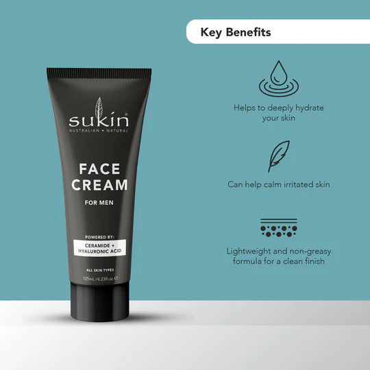 Sukin MEN'S FACE CREAM 125ML - 20% off
