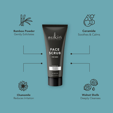 Sukin MEN'S FACE SCRUB 125ML - 20%off