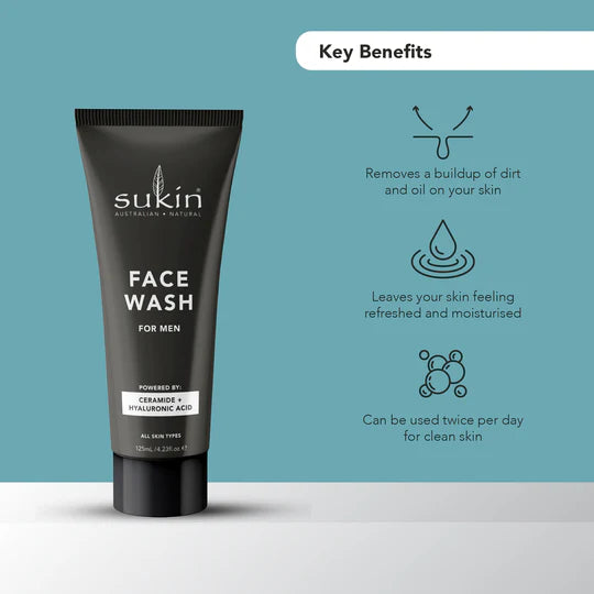 Sukin MEN'S FACE WASH 125ML - 20% off