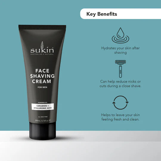 Sukin MEN'S SHAVING CREAM 200ML - 20% off