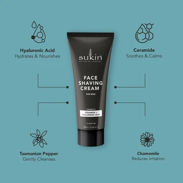 Sukin MEN'S SHAVING CREAM 200ML - 20% off