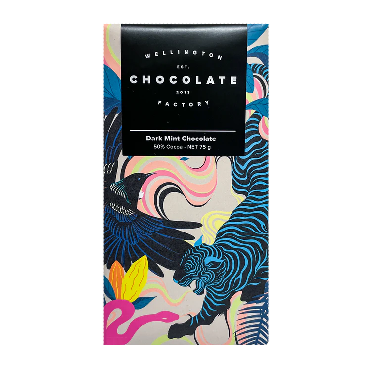 The Wellington Chocolate Factory Peppermint Dark Chocolate Bar 75gm